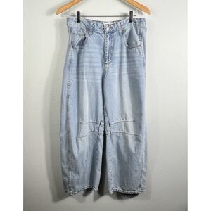 SONG‎ BARREL JEANS High Rise Size 9/29 Trendy Balloon Horseshoe Baggy Jeans